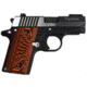 Stoner CNC SIG P938 G10 Gun Grips Aggressive Starburst Fits Sig Sauer 9mm P938 Pistol, Orange Black, Ambi, STO-P938-AS-AM-ORG