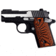 Stoner CNC SIG P938 G10 Gun Grips Aggressive Starburst Fits Sig Sauer 9mm P938 Pistol, Orange Black, Ambi, STO-P938-AS-AM-ORG