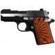 Stoner CNC SIG P938 G10 Gun Grips Aggressive Starburst Fits Sig Sauer 9mm P938 Pistol, Orange Black, Ambi, STO-P938-AS-AM-ORG