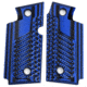 Stoner CNC Springfield Armory 911 .380 ACP Defensive Carry G10 Gun Grips, Blue Black, Ambi, STO-SA .380-DC-AM-BLB