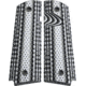 Stoner CNC Super Aggressive G10 Gun Grips fit 1911 Compact and Springfield EMP, Arctic Camo, 1911 Compact-Standard, STO-1911C-SA-STD-ARC
