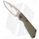 Strider Knives Mick Strider Custom SnG CC Folding Knife, 3.50in, CPM S35VN, Spear Point Blade, G-10, Green Handle, Green/Gray, 8.20 inch, BHQ-11347