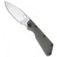Strider Knives SMF-CC Folding Knife, 3.90in, CPM S30V, Spear Point Blade, G-10, Green Handle, Green/Gray, 9.00 inch, BHQ-8656