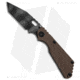 Strider Knives SnG Folding Knife, 3.50in, CPM S30V, Tanto Blade, G-10, Brown Handle, 3/4 Tiger Stripe, Brown/Black, 8.20 inch, BHQ-22624