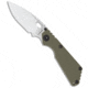 Strider Knives SnG Folding Knife, 3.50in, CPM S30V, Spear Point Blade, G-10, Green Handle, Standard, Green/Gray, 8.20 inch, BHQ-25048