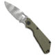 Strider Knives SnG Folding Knife, 3.50in, CTS 40CP, Spear Point Blade, G-10, OD Green Handle, Tiger Stripe, OD Green/Black, 8.20 inch, BHQ-37897