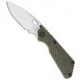 Strider Knives SnG Folding Knife, 3.50in, CPM S30V, Spear Point Blade, G-10, Green Handle, GG Gunner Grip, Green/Gray, 8.20 inch, BHQ-14104