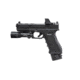 Strike Industries Aluminum Extended Magazine Plate for Glock 17/ Glock 22, Black, SI-EMP-AL-G17-BK-5RD