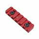 Strike Industries Link Rail Section 6 Slots Fits Most Keymod and M-LOK Version Mounting Surfaces, Red SI-Link-RS-6-RED
