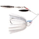 Strike King Burner Double Willow Blade Spinnerbait Super Sharp Fishing Hook, 1/4oz, 1 Piece, Blue Shad, BURN14-209S