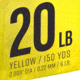 Strike King Contra Braid Fishing Line, 20lb Test, 150-Yards, Hi-Vis Yellow, LPB150-20Y