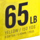 Strike King Contra Braid Fishing Line, 65lb Test, 150-Yards, Hi-Vis Yellow, LPB150-65Y