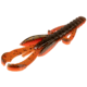 Strike King Rage Hawg Softbait, 6 pack, 5in, Fire Pumpkin, 12-36866
