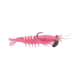 Strike King Tidal Shrimp Fishing Lure, Pre-rigged Soft Plastic Shrimp Bait, Durable Mesh Tail, 2/0 Single Hook, 3 1/2in, 1/4oz, Flamingo Swirl, PRSSW3-346