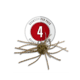 Strike King Tumbleweed Salted Softbait, 4 pack, 3in, Green Pumpkin, 12-36258