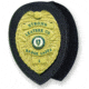 Strong Leather Recessed Shield Clip-on W/ Chain - Cutout For Blackinton B1549 - 811X7