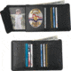 Strong Leather RFID Hidden Badge Wallet, Leather, Black, 7952R-3602