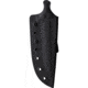 Stroup Knives Black Dagger Knife, 9.75in Overall, 4.25in Double Edge 1095HC Steel Dagger Blade, Black Sculpted G10 Handle, Kydex Sheath, DAG-B-G10-S