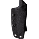Stroup Knives Desert Fox Fixed Blade Knife, 8.5in Overall, 3.75in 1095HC Steel Blade, Black Sculpted G10 Handle, Rock Tumbled/Acid Etched Blade, Black Kydex Belt Sheath, DESERT FOX