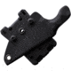 Stroup Knives Mini Black Fixed Blade Knife, 6.75in Overall, 3in 1095HC Steel Acid Etched Blade, Black Sculpted G10 Handle, Kydex Sheath, MINI-B-G10-S