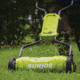 Sun Joe 18 inch Quad-Wheel, 5-Position, Razor Sharp Cutting Blade, Silent Push Reel Mower, Green MJ1800M
