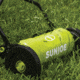 Sun Joe 18 inch Quad-Wheel, 5-Position, Razor Sharp Cutting Blade, Silent Push Reel Mower, Green MJ1800M