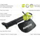 Sun Joe 3-in-1 Electric Blower - 250 MPH - 13 Amp - Vacuum Mulcher, Green SBJ702E