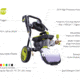 Sun Joe Cold Water Electric Direct Drive Crank Shaft Pressure Washer - 1300 PSI w/ Wall Mount, Roll Cage, 2.15HP, 120V, Green SPX9005-PRO