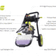Sun Joe Cold Water Electric Direct Drive Crank Shaft Pressure Washer - 1300 PSI w/ Wall Mount, Roll Cage and Hose Reel, 2.15HP, 120V, Green SPX9006-PRO