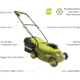 Sun Joe Cordless Lawn Mower with Brushless Motor - 5Ah, 14in, 24V, Green MJ24C-14-XR