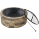 Sun Joe Fire Joe Cast Stone Fire Pit, 35in, Natural Stone, SJFP35-STN