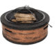 Sun Joe Fire Joe Cast Stone Fire Pit, 35in, Rustic Wood, SJFP35-RW-STN