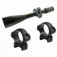 Sun Optics 6-24x50 Varmint Seeker Rifle Scope, Fine Crosshair w/ Dot Reticle KS-AP62450 w/ 30mm Medium Height Steel Rings SM314