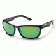 Suncloud Polarized Optics Cutout Sunglasses - Black Frame/Green Mirror Polarized Polycarbonate Lens S-CTPPGMBK
