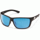 Suncloud Polarized Optics Councilman Sunglasses-Matte Black-Blue Mirror