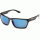 Suncloud Polarized Optics Cutout Sunglasses-Matte Black-Polarized Blue Mirror