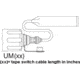Surefire Tailcap Switch Assembly for Classic &amp; Millenium Universal Weaponlight System - Plug-in Socket, w/ 10'' Plug-in Tape Switch UM10