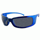 Survival Optics Sunglasses Wraps Flash Sunglasses, Blue Frames, Smoke Lens 3712