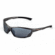 Survival Optics Sunglasses Wraps/Viper Sunglasses, Metallic Gray/Black Nose and Tip Pads Frame, SOS Logo, Pc Decenter Smoke-fm Lens 3231