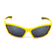 Survival Optics Sunglasses Wraps/Viper Sunglasses, Yellow/Gray Nose and Tips Pads Frame, SOS Logo, Pc Decenter Smoke-fm Lens 3232