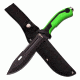 Survivor Fixed Blade, 12.75in, Stainless Steel Blade, Black And Green Injection Rubber And Nylon Fiber Handle HK-791BG
