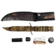 Survivor Fixed Blade Knives w/Compass and Survival Kit, 5 in, 3Cr13 Stainless Steel Stainless Steel, Bowie, Camo, HK-695CA