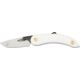 Svord Peasant Fold Knife White, Poly Handle, Swedish high carbon tool steel blade SV140