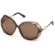 Swarovski Beautiful Sunglasses SK0022 - Shiny Dark Brown Frame Color, Brown Lens Color