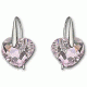 Swarovski Heart Rosaline Pierced Earrings