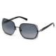Swarovski SK0033 Sunglasses - Matte Dark Ruthenium Frame Color, Gradient Smoke Lens Color