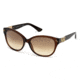 Swarovski SK0036 Sunglasses - Shiny Dark Brown Frame Color, Gradient Brown Lens Color