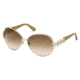 Swarovski SK0072 Sunglasses - Shiny Rose Gold Frame Color, Gradient Brown Lens Color