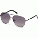 Swarovski SK0138 Sunglasses - Shiny Light Ruthenium Frame Color, Gradient Smoke Lens Color