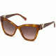 Swarovski SK0157 Sunglasses - Dark Havana Frame Color, Brown Mirror Lens Color